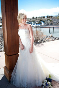 Aire Barcelona 'Bolsena' wedding dress size-04 PREOWNED
