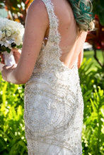 Load image into Gallery viewer, Stephen Yearick &#39;794627&#39; size 10 used wedding dress back view close up
