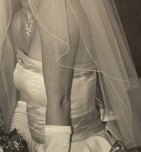 Load image into Gallery viewer, Priscilla of Boston &#39;Princess&#39; size 12 used wedding dress side view on bride
