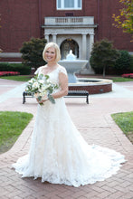 Load image into Gallery viewer, Eddy K. &#39;Adrianna&#39; size 6 used wedding dress front view on bride
