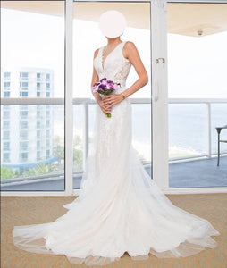 Galina Signature 'SWG722' wedding dress size-04 PREOWNED