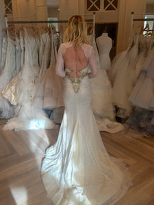 Lazaro '3512' size 6 new wedding dress back view on bride