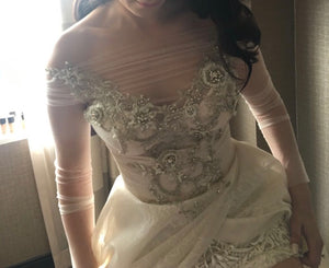 Galia Lahav 'Aria' size 4 used wedding dress front view close up