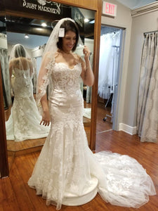 JUSTIN ALEXANDER '99007' wedding dress size-08 NEW
