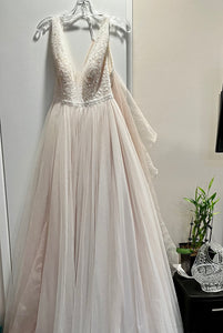 aire barcelona 'WUTNAV BG4655 CAM' wedding dress size-06 NEW