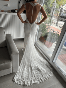 BERTA '14-20' wedding dress size-06 PREOWNED