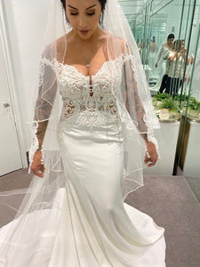 Essense of Australia 'D2488IV' wedding dress size-10 NEW