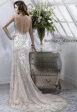 Load image into Gallery viewer, Sottero and Midgley &#39;Sonatta&#39; size 2 used wedding dress back view on model
