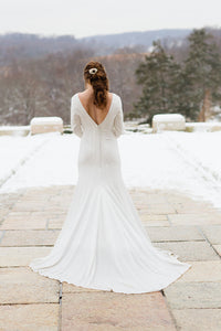 ReevBridal 'Aela- Mermaid Crepe Wedding Dress' wedding dress size-08 PREOWNED