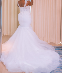 Pantora Bridal 'Mermaid cut' wedding dress size-10 PREOWNED