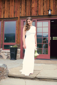 Pronovias 'Nogal OFW Crepe Monique=' wedding dress size-10 NEW