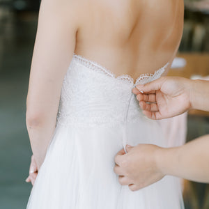 Wtoo 'Della Beaded 17711B' wedding dress size-00 PREOWNED