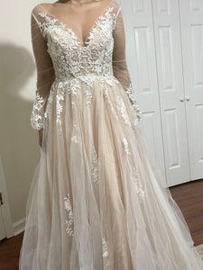 Watters '50701' wedding dress size-12 SAMPLE