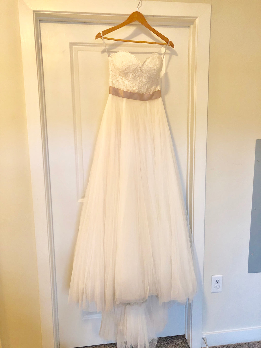 Wtoo 'Rowena' size 2 used wedding dress front view on hanger