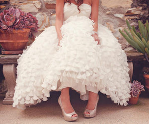 Melissa Sweet 'Uma' Silk Organza Petal Gown - Melissa Sweet - Nearly Newlywed Bridal Boutique - 2