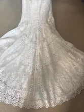 Load image into Gallery viewer, Allure Romance &#39;2700&#39; size 12 new wedding dress close up of train
