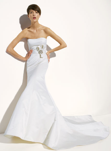 Amsale 'Nicole' Trumpet Wedding Dress - Amsale - Nearly Newlywed Bridal Boutique - 1