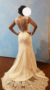 david tutera for mon cheri '117273' wedding dress size-10 PREOWNED