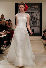 Load image into Gallery viewer, Reem Acra &#39;Glamour Pearl&#39; size 6 new wedding dress front view on model
