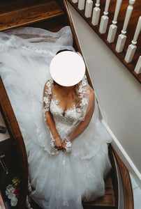 Essense of Australia '2410' wedding dress size-10 PREOWNED