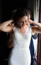 Load image into Gallery viewer, Olia Zavonzia &#39;Mel&#39; size 8 used wedding dress front view on bride
