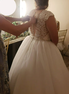 Da vinci '50490' wedding dress size-14 PREOWNED