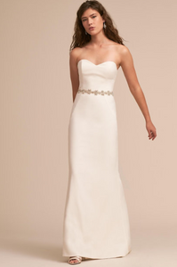 BHLDN 'Paige' size 6 new wedding dress front view on model