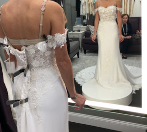 St. Patrick 'Zali' size 2 new wedding dress back view on bride