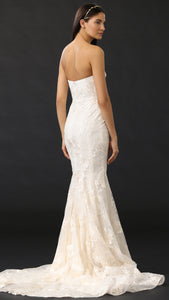 Marchesa 'Daphne' size 2 used wedding dress back view on model
