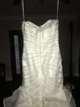 Load image into Gallery viewer, Simone Carvalli &#39;White Silk&#39; size 2 used wedding dress back view on hanger

