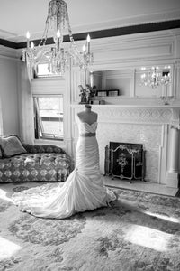 Sottero and Midgley 'Adorae- Ivory' size 8 sample wedding dress back view on mannequin