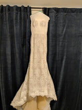 Load image into Gallery viewer, Lian Carlo&#39; 6885&#39; size 10 used wedding dress front view on hanger
