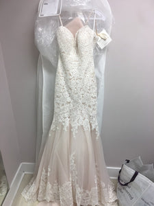 Mori Lee 'Madeline Gardner' size 6 new wedding dress front view on hanger