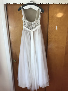 Watters 'Penelope' size 6 used wedding dress back view on hanger