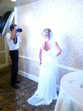 Load image into Gallery viewer, Monique Lhuillier &#39;Fawn&#39; size 2 used wedding dress back view on bride
