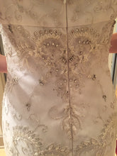 Load image into Gallery viewer, Lazaro &#39;White Sheath&#39; size 2 used wedding dress close up of fabric
