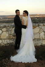 Load image into Gallery viewer, Maggie Sottero &#39;Magique&#39; size 8 used wedding dress back view on bride

