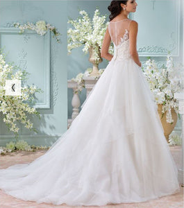 David Tutera 'Adena' size 16 used wedding dress back view on model