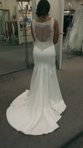 Galina 'SWg564' size 8 new wedding dress back view on bride