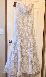 Demetrios 'Illisa' size 10 new wedding dress front view on hanger