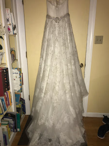 Casablanca '2136' size 10 new wedding dress back view on hanger