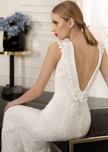 Cabotine 'Nerac' size 4 new wedding dress back view close up