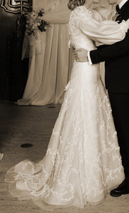 Vera Wang Devon Silk Organza Gown with Bolero - Vera Wang - Nearly Newlywed Bridal Boutique - 2