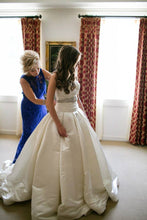 Load image into Gallery viewer, Pnina Tornai &#39;Satin Ball Gown&#39; size 4 used wedding dress side view on bride
