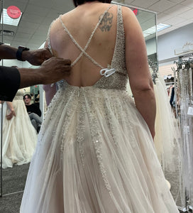 David's Bridal 'Beaded ballgown' wedding dress size-12 NEW