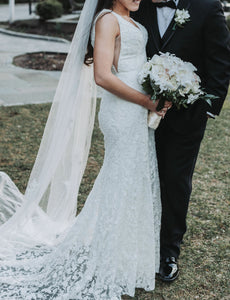 Jenny Yoo 'Carson Beaded' wedding dress size-00 PREOWNED