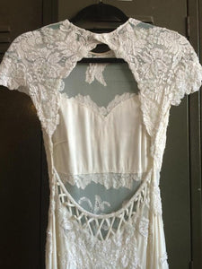 Elie Saab 'Vintage' size 2 used wedding dress back view on hanger