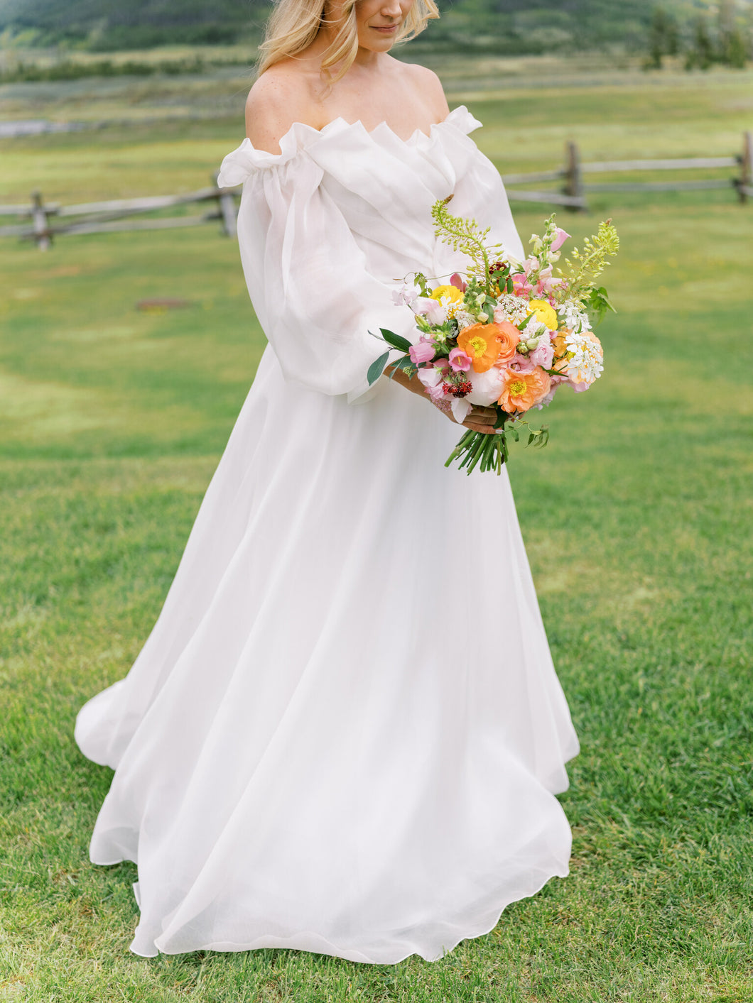 Monique Lhuillier 'Ambrosia' wedding dress size-06 PREOWNED