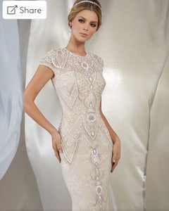 Mori Lee 'Madeline Gardner' size 10 new wedding dress front view on model