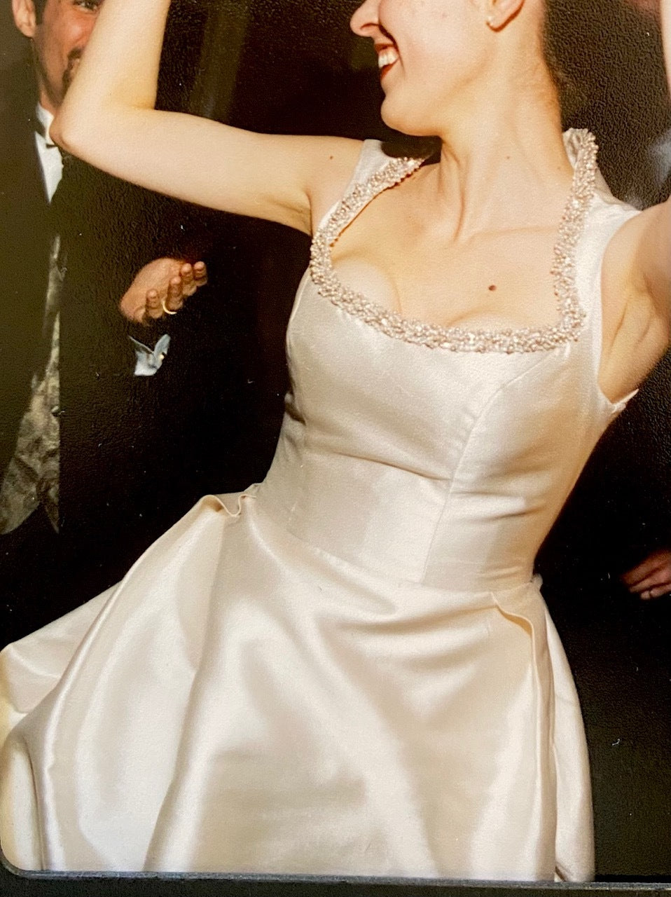 Private New York Designer '8080' wedding dress size-08 PREOWNED